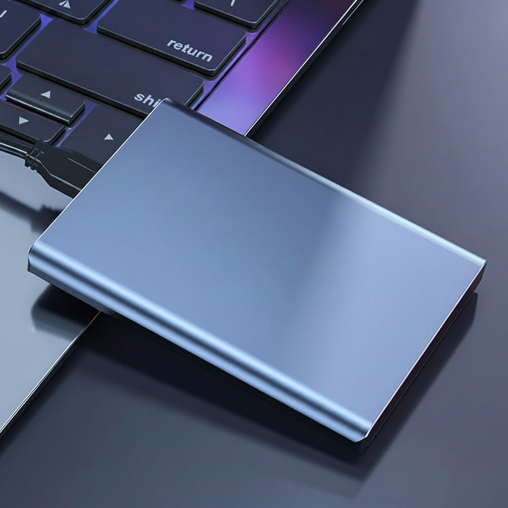 Disco duro SSD externo portátil, compacto, delgado y ligero