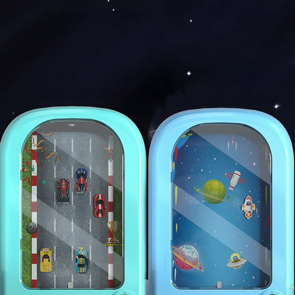 Juguete de consola de carreras con volante interactivo, sin pantalla