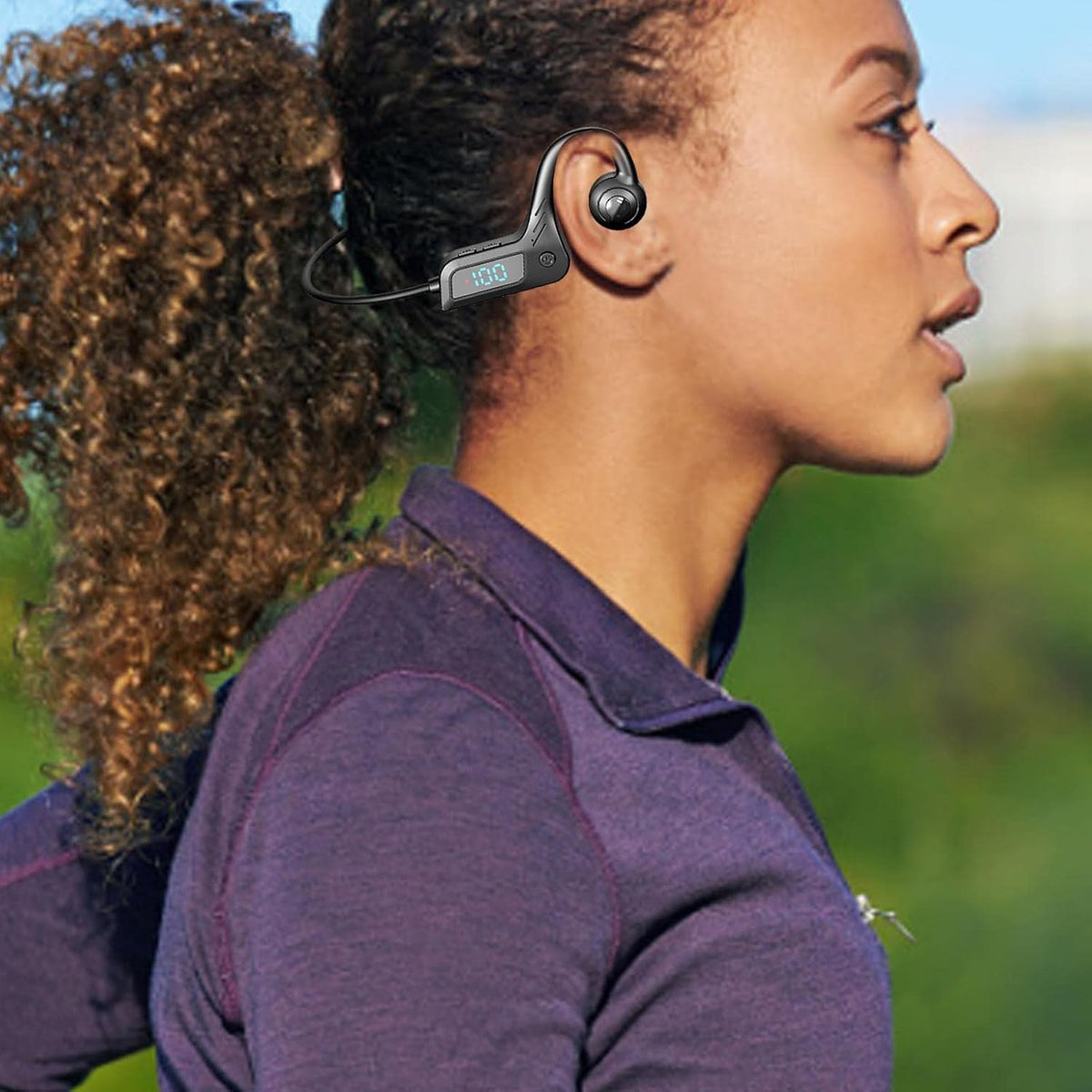 Auriculares inalámbricos ligeros de conducción ósea con cancelación de ruido y diseño abierto