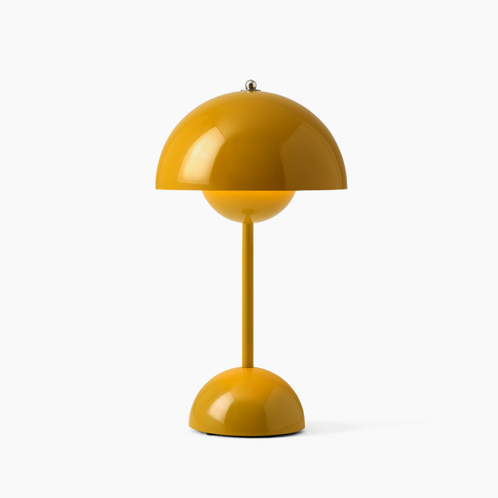 Lámpara de mesa escandinava recargable con silueta de brote de champiñón y control táctil