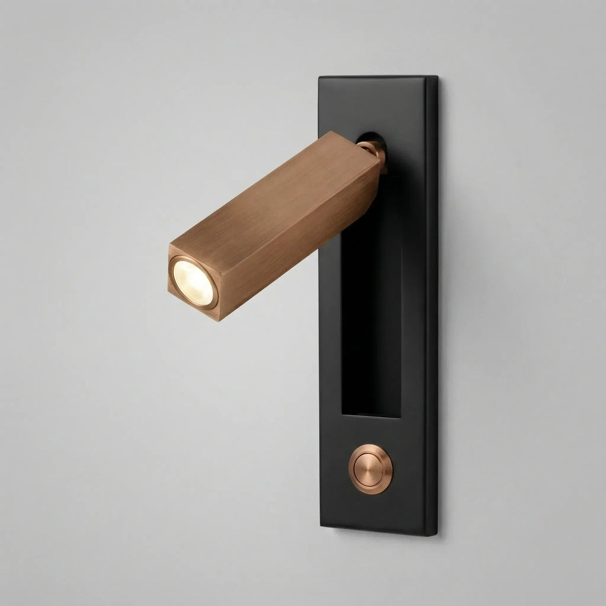 Lámpara de lectura de pared plegable y delgada con brazo pivotante ajustable
