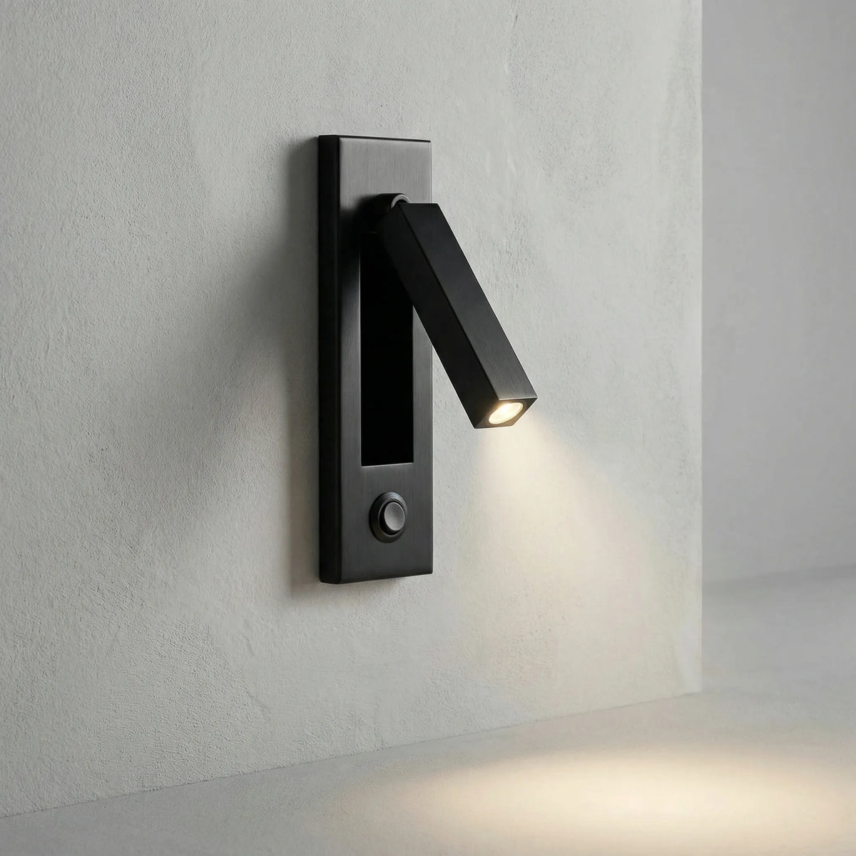 Lámpara de lectura de pared plegable y delgada con brazo pivotante ajustable