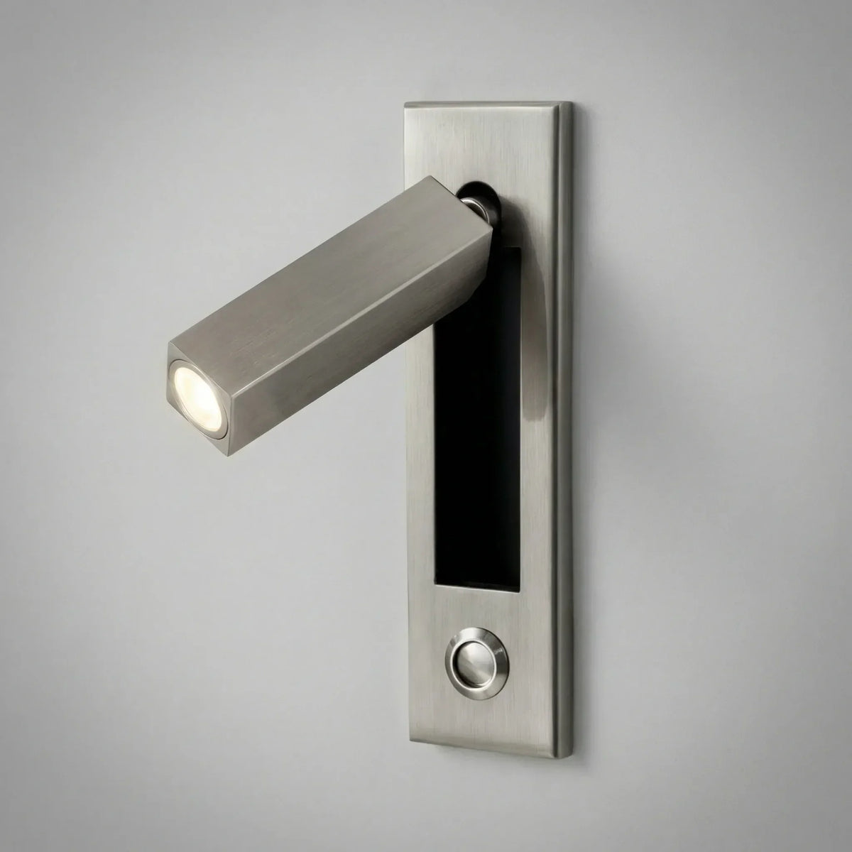 Lámpara de lectura de pared plegable y delgada con brazo pivotante ajustable