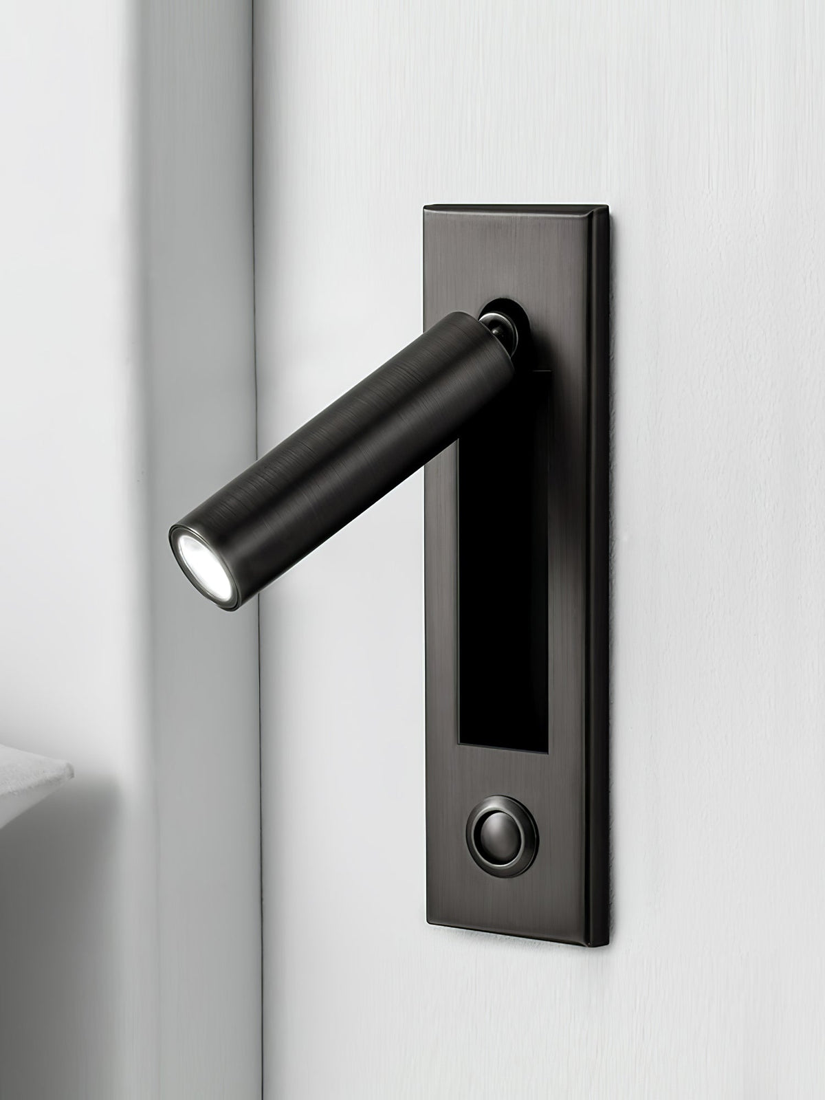 Lámpara de lectura de pared plegable y delgada con brazo pivotante ajustable