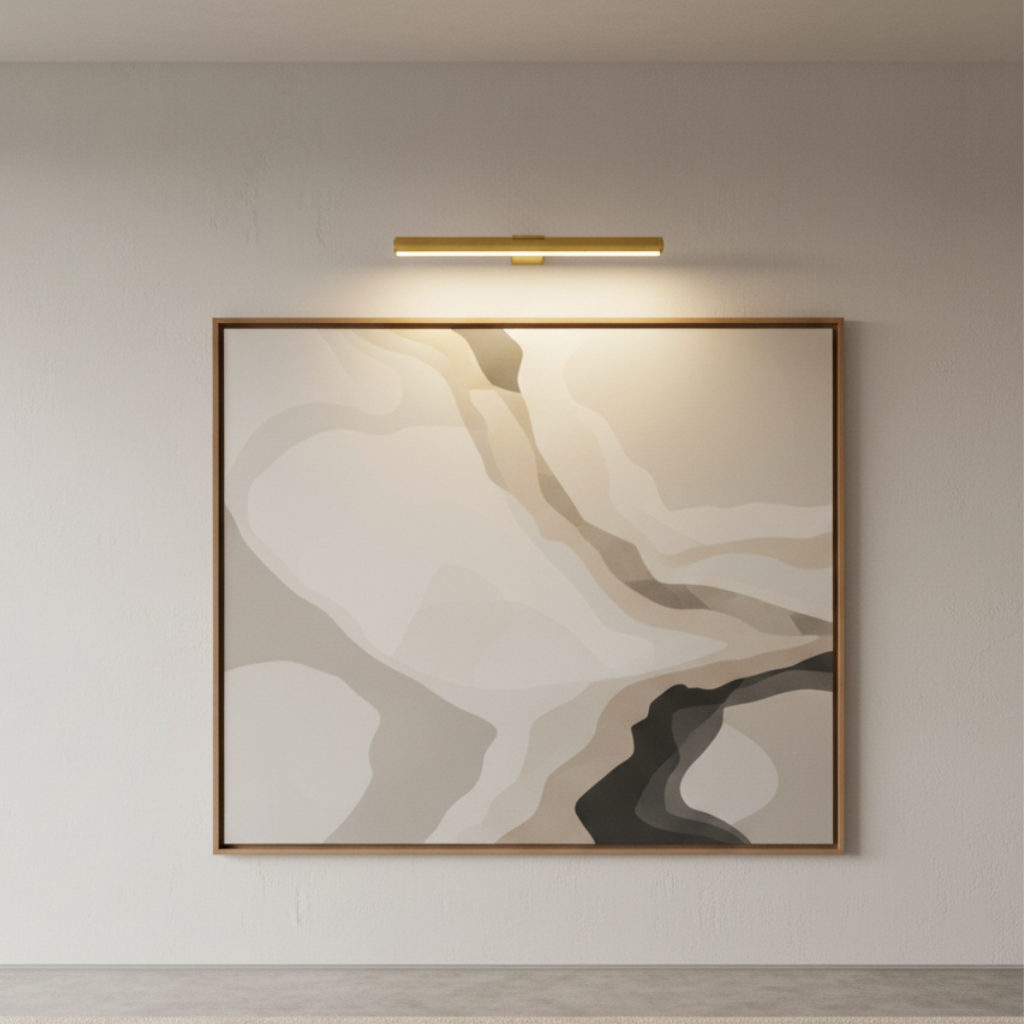Luz de pared giratoria y recargable, sin cables, con soporte magnético para exhibir obras de arte