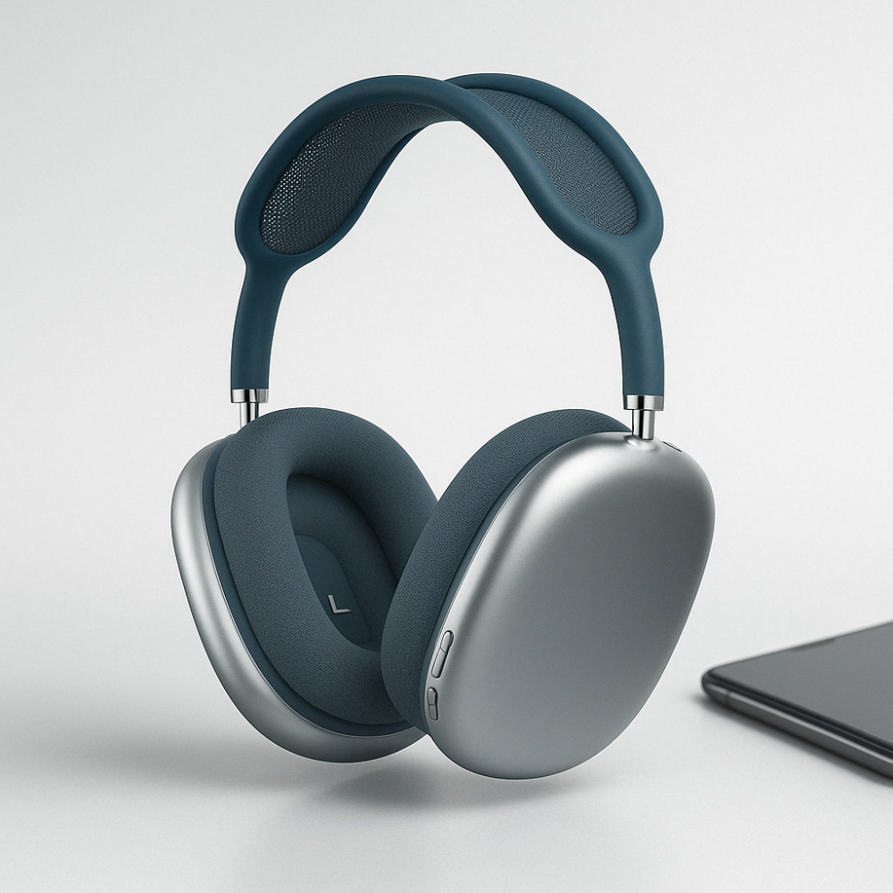 Auriculares inalámbricos Bluetooth plegables circumaurales acolchados con micrófono