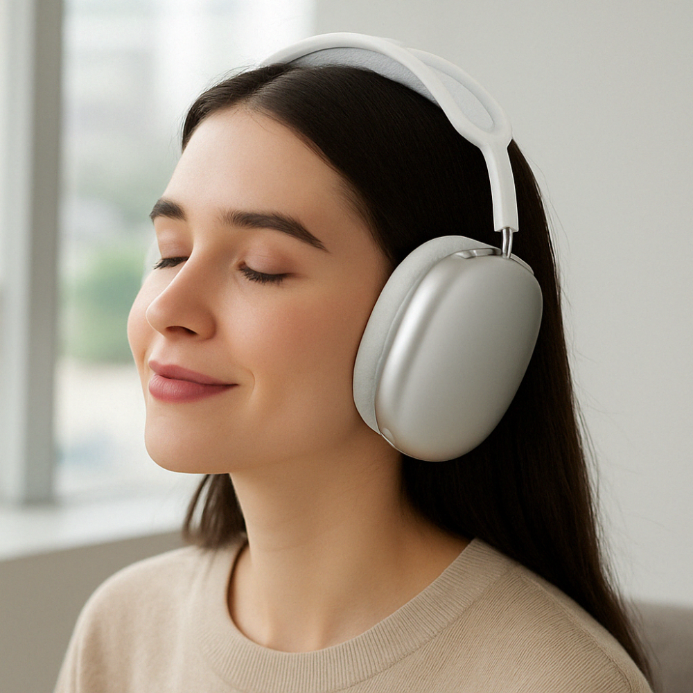 Auriculares inalámbricos Bluetooth plegables circumaurales acolchados con micrófono