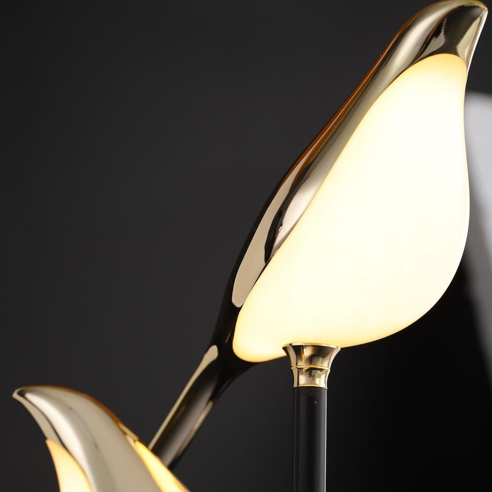 Aplique de pared moderno nórdico de metal con escultura de pájaro posado
