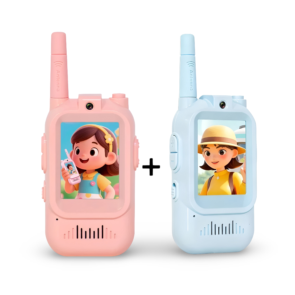 Set de juguete de walkie-talkies infantiles con cámara y pantalla de vídeo recargables