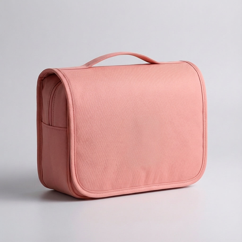 Neceser de viaje compacto, impermeable, transparente y con varios compartimentos