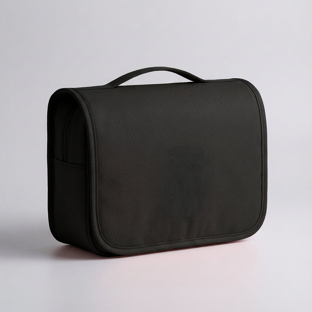 Neceser de viaje compacto, impermeable, transparente y con varios compartimentos