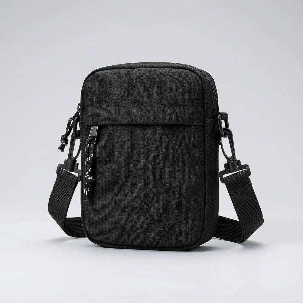 Bolso bandolera compacto de nailon repelente al agua y antirrobo
