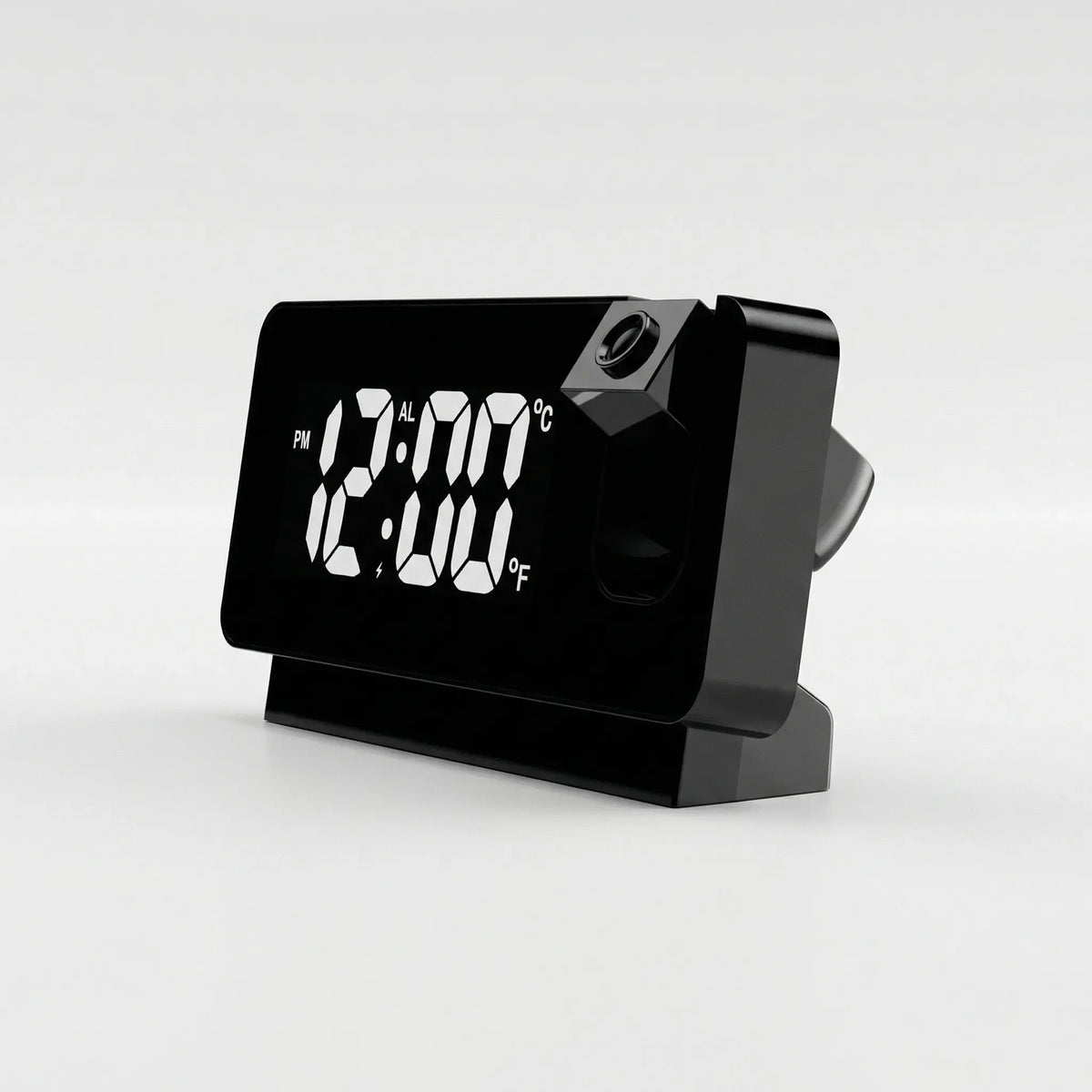 Reloj digital de proyección para techo y pared, con dos alarmas giratorias