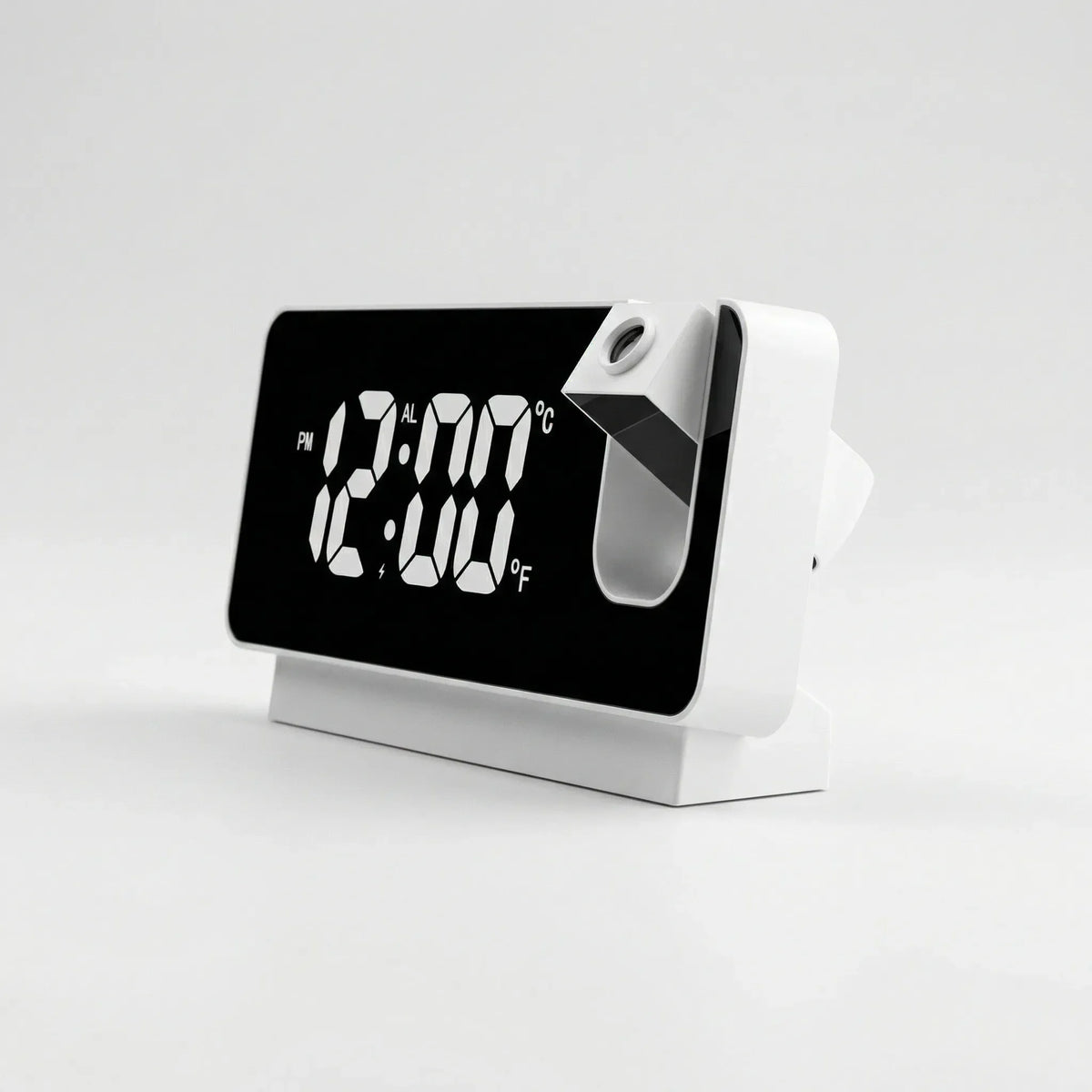 Reloj digital de proyección para techo y pared, con dos alarmas giratorias