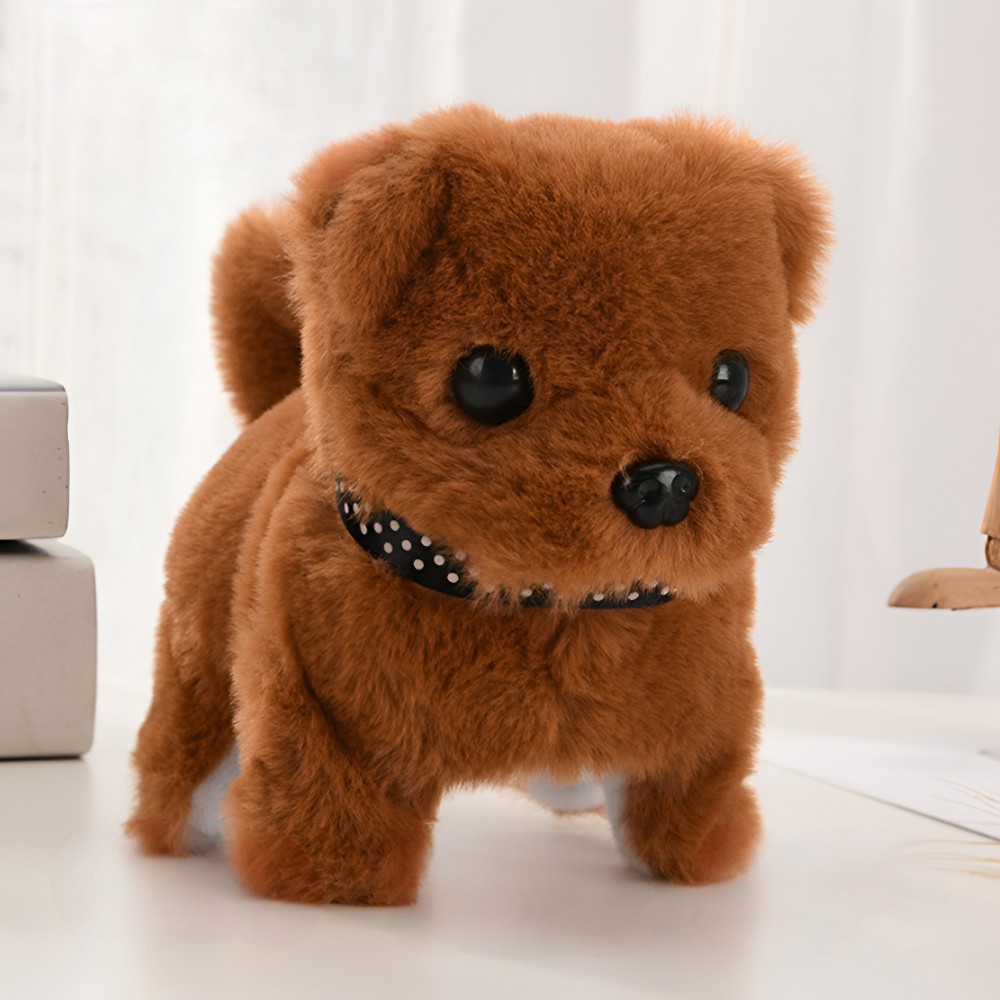 Juguete interactivo de cachorro robot pastor alemán de peluche, que camina y ladra