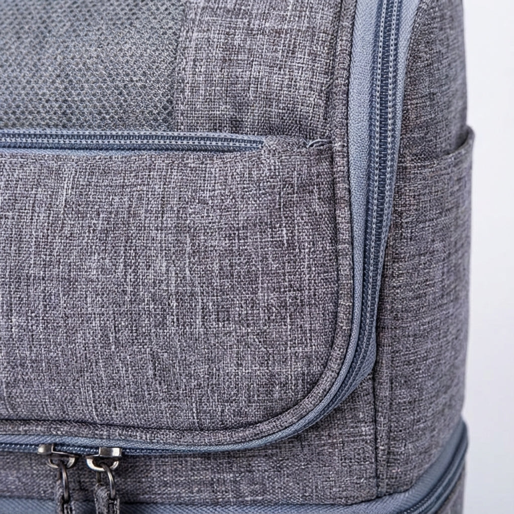 Neceser de viaje resistente al agua, con varios compartimentos y gancho para colgar