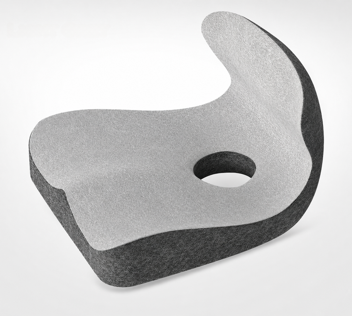 Cojín de asiento ortopédico ergonómico en forma de L de espuma viscoelástica de alta densidad