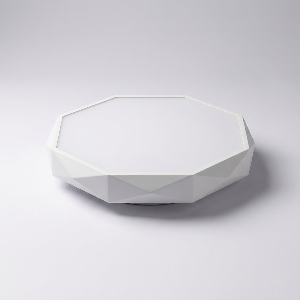 Lámpara de techo de hierro y acrílico con forma pentagonal geométrica de montaje empotrado