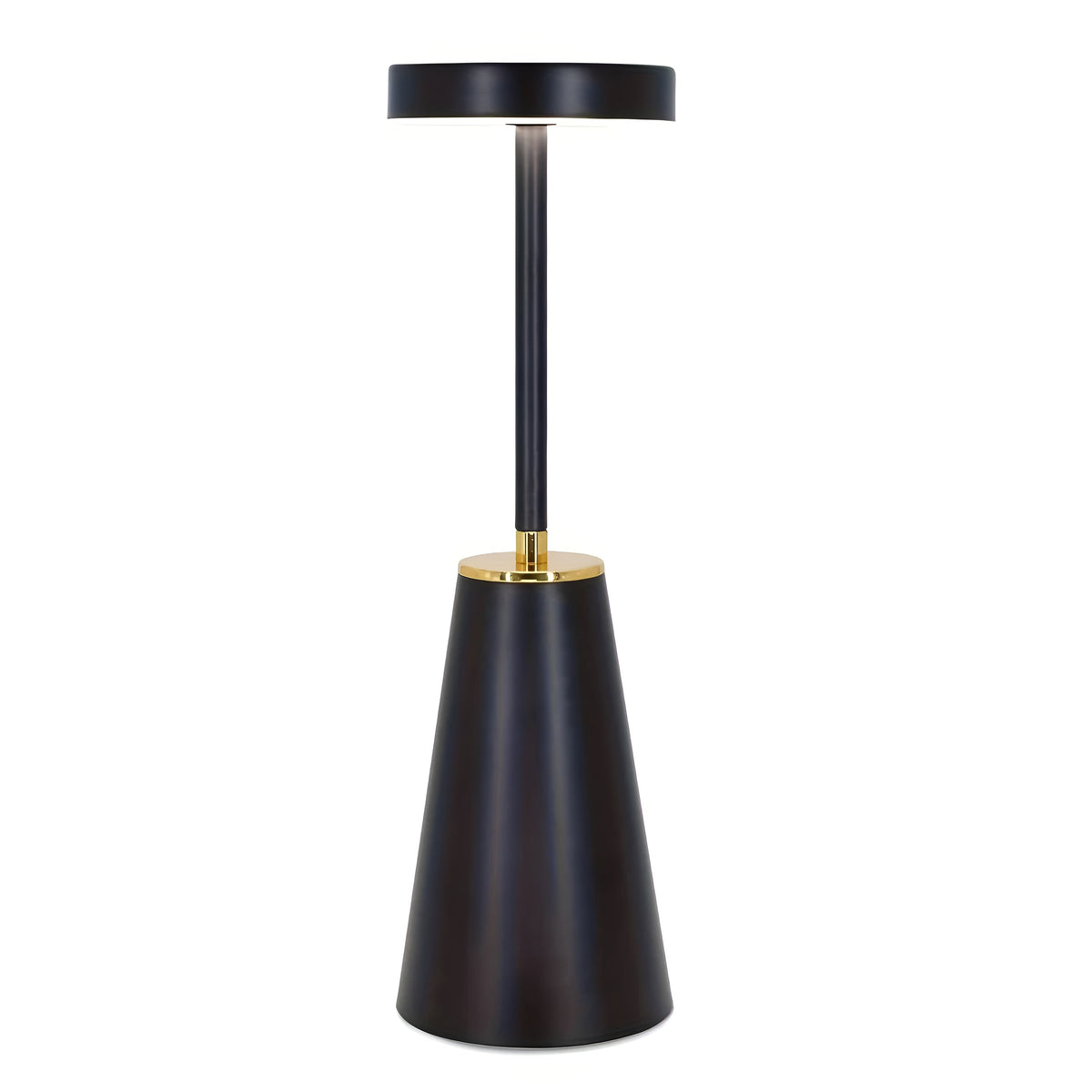 Lámpara de mesa metálica delgada, inalámbrica, táctil, regulable y recargable