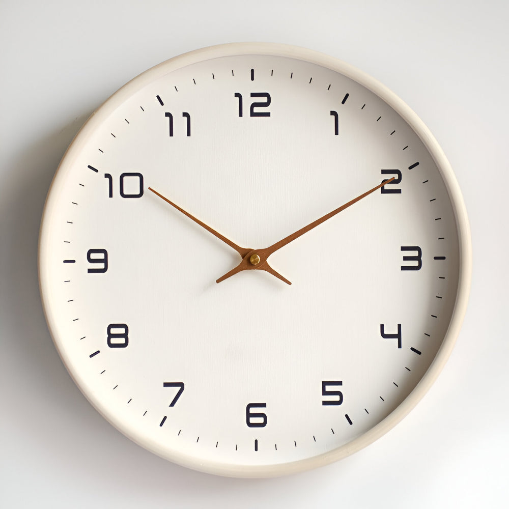 Reloj de pared decorativo moderno de madera maciza, silencioso y sin tictac