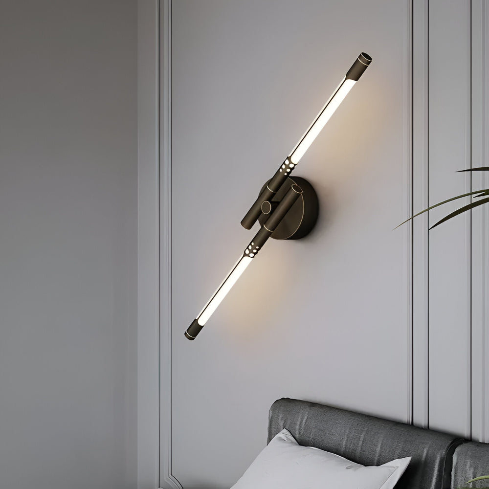 Aplique de pared moderno de metal y acrílico, estilo luminaria de pared para interiores