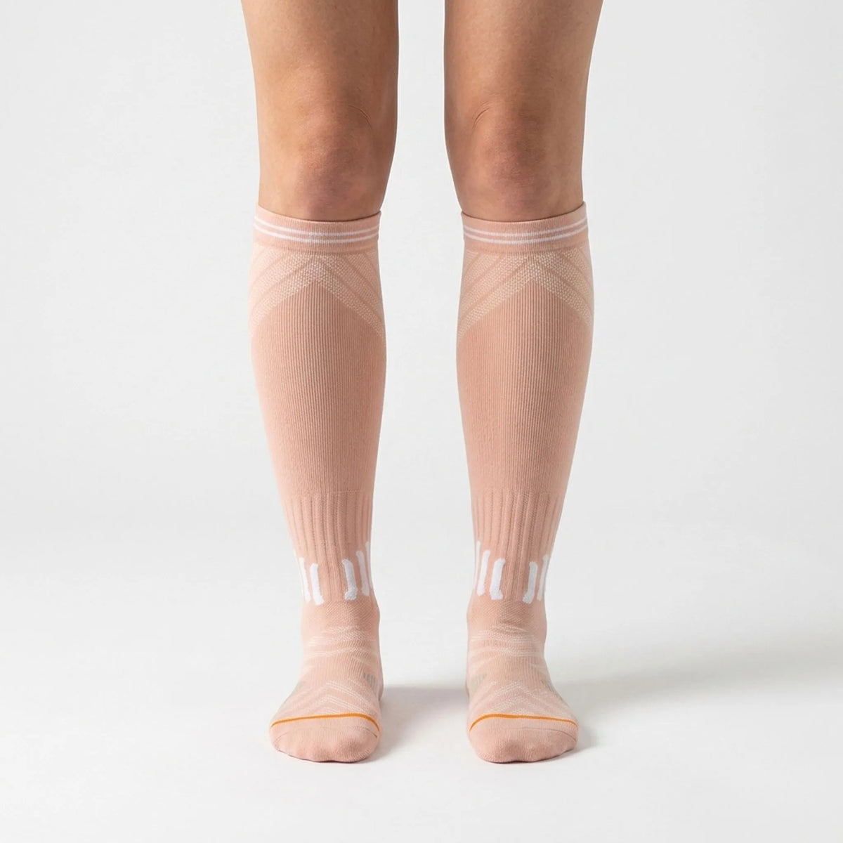 Calcetines de compresión hasta la rodilla, de punto texturizado estructurado y panel acanalado