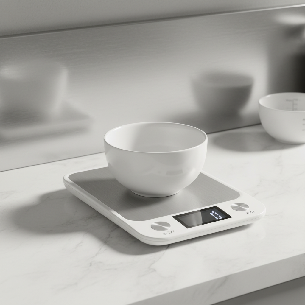 Báscula digital rectangular de cocina de precisión, impermeable y de acero inoxidable