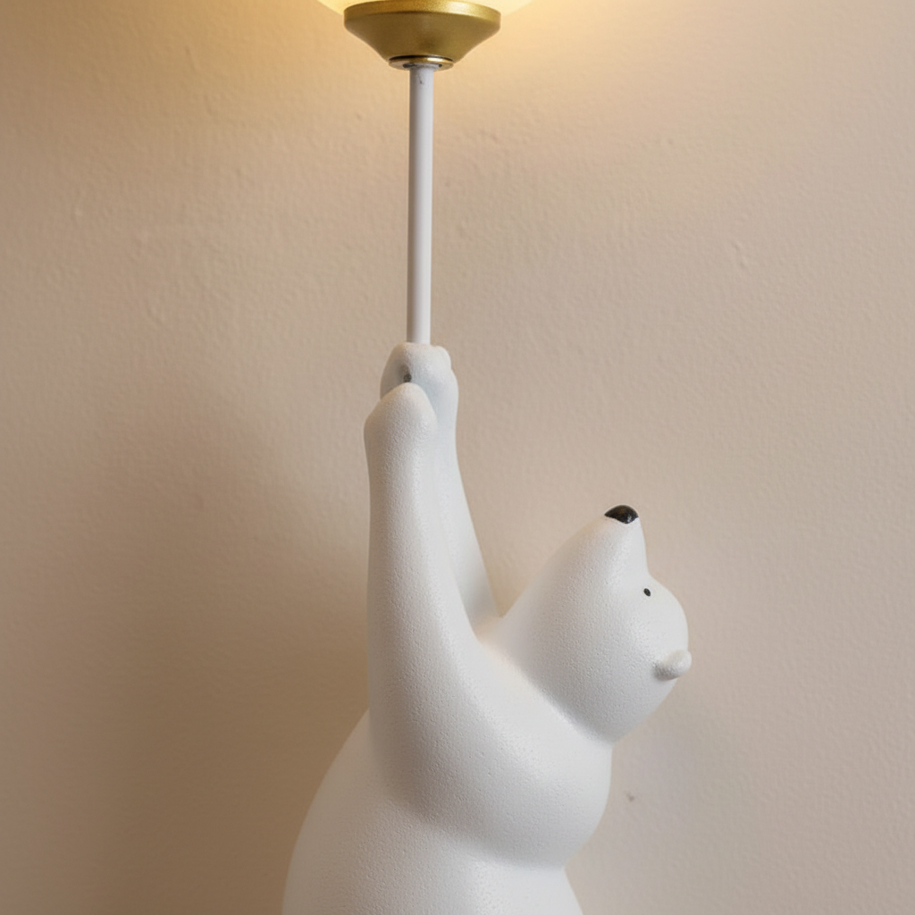 Aplique de pared de resina con forma de oso, de acrílico, para habitación infantil