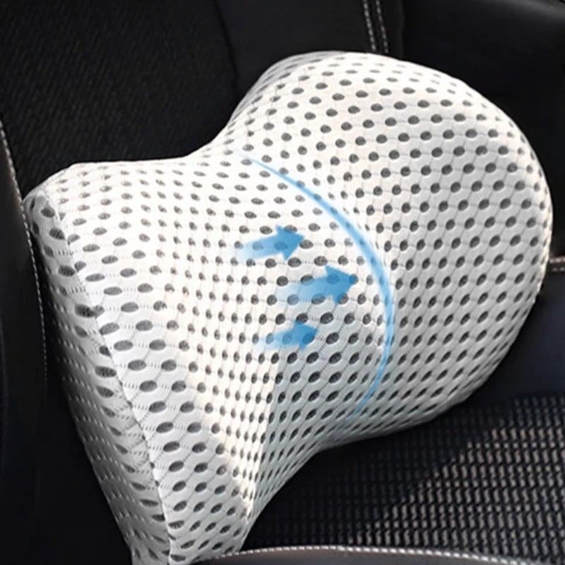 Almohada ergonómica contorneada de espuma viscoelástica con correa ajustable y soporte lumbar