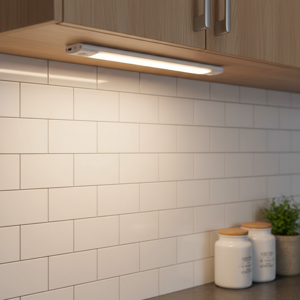 Barra de luz magnética recargable y regulable con sensor de movimiento