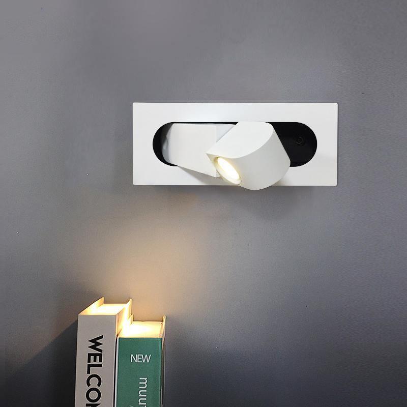 Luz de pared minimalista de lectura, con brazo plegable ajustable de aluminio