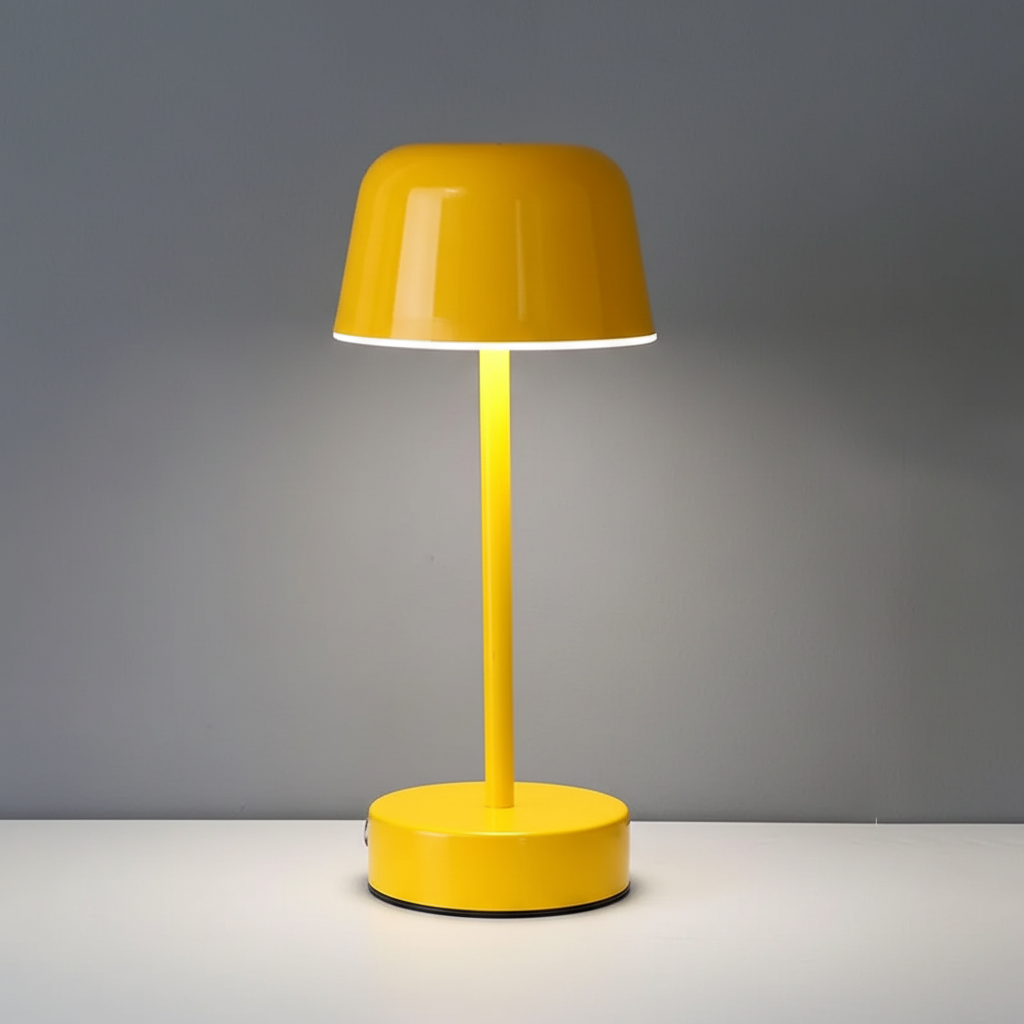 Lámpara de mesa elegante, sin cable y regulable, con temperatura de color ajustable