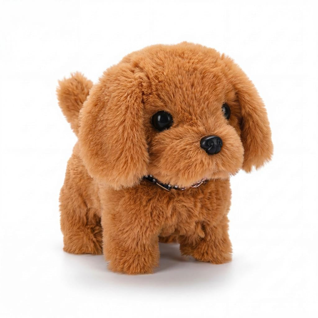 Juguete interactivo de cachorro de peluche realista, que camina, ladra y mueve la cola