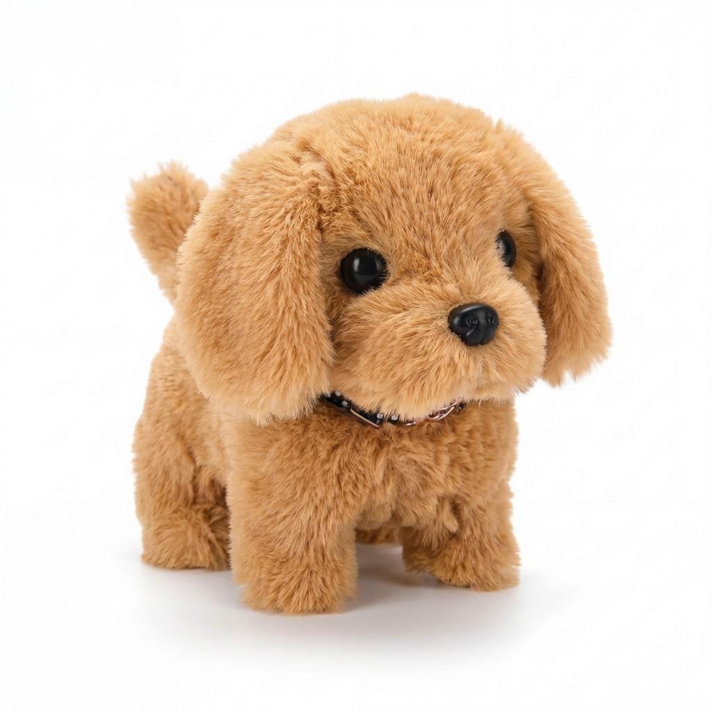 Juguete interactivo de cachorro de peluche realista, que camina, ladra y mueve la cola