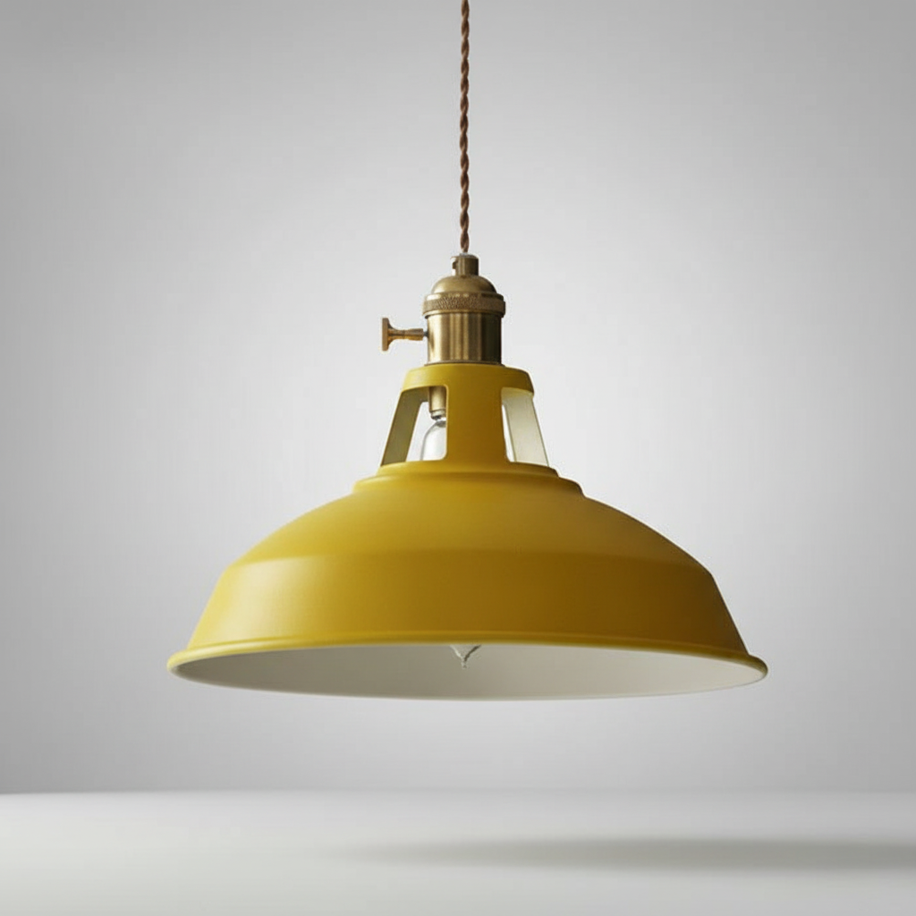 Lámpara colgante industrial retro de metal con suspensión de cadena ajustable