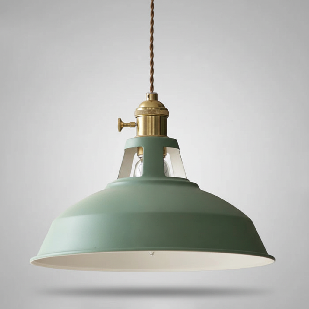 Lámpara colgante industrial retro de metal con suspensión de cadena ajustable