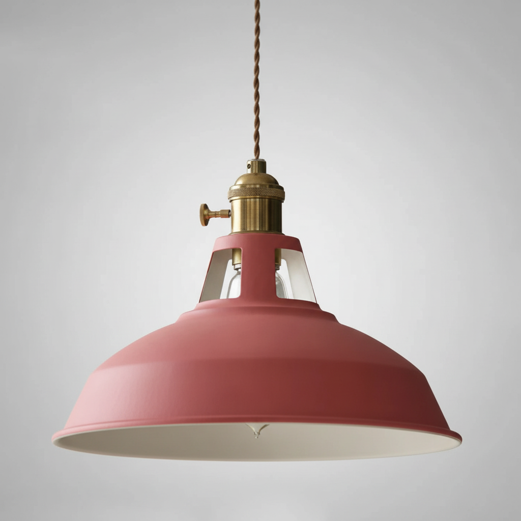 Lámpara colgante industrial retro de metal con suspensión de cadena ajustable