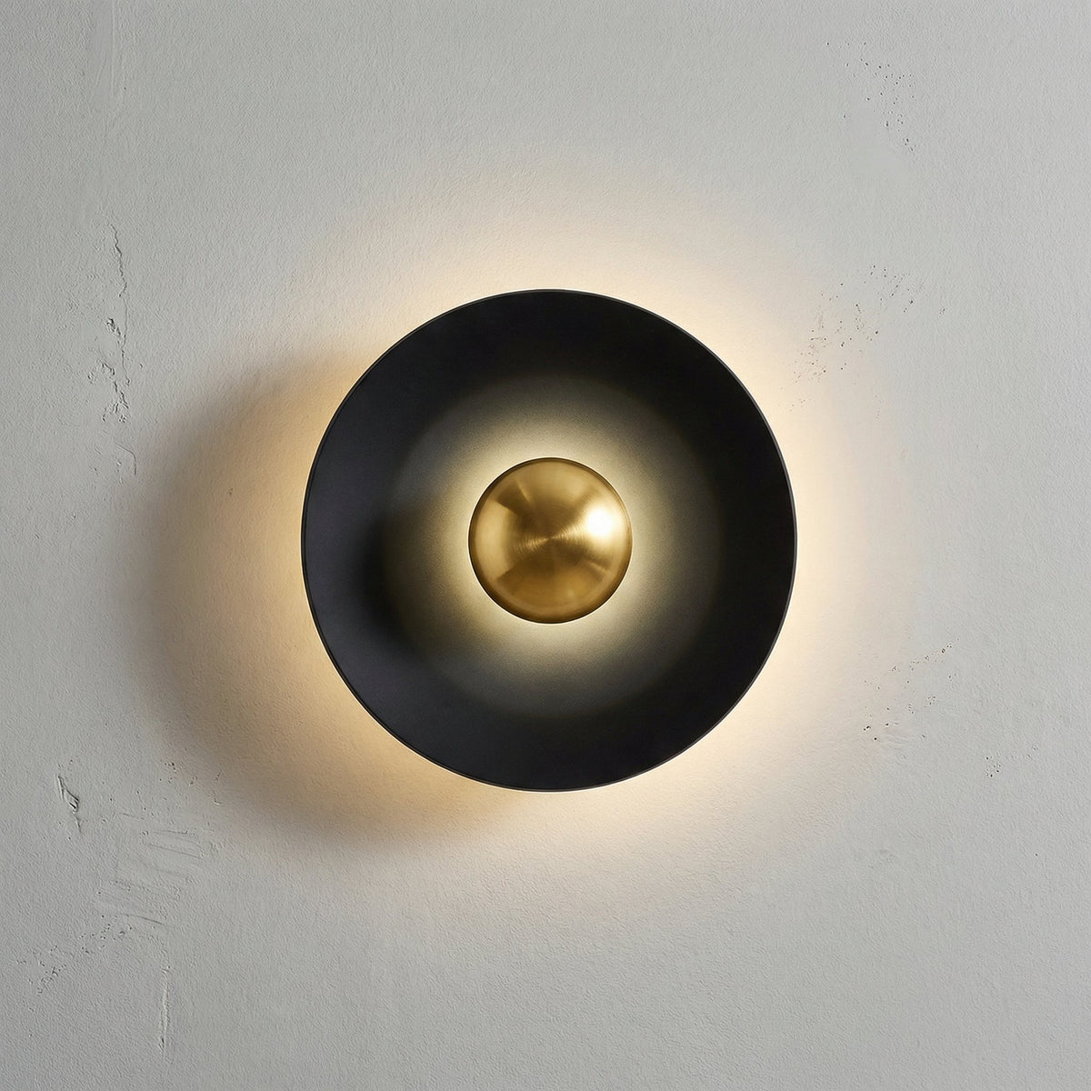 Lámpara de pared circular minimalista con resplandor de halo