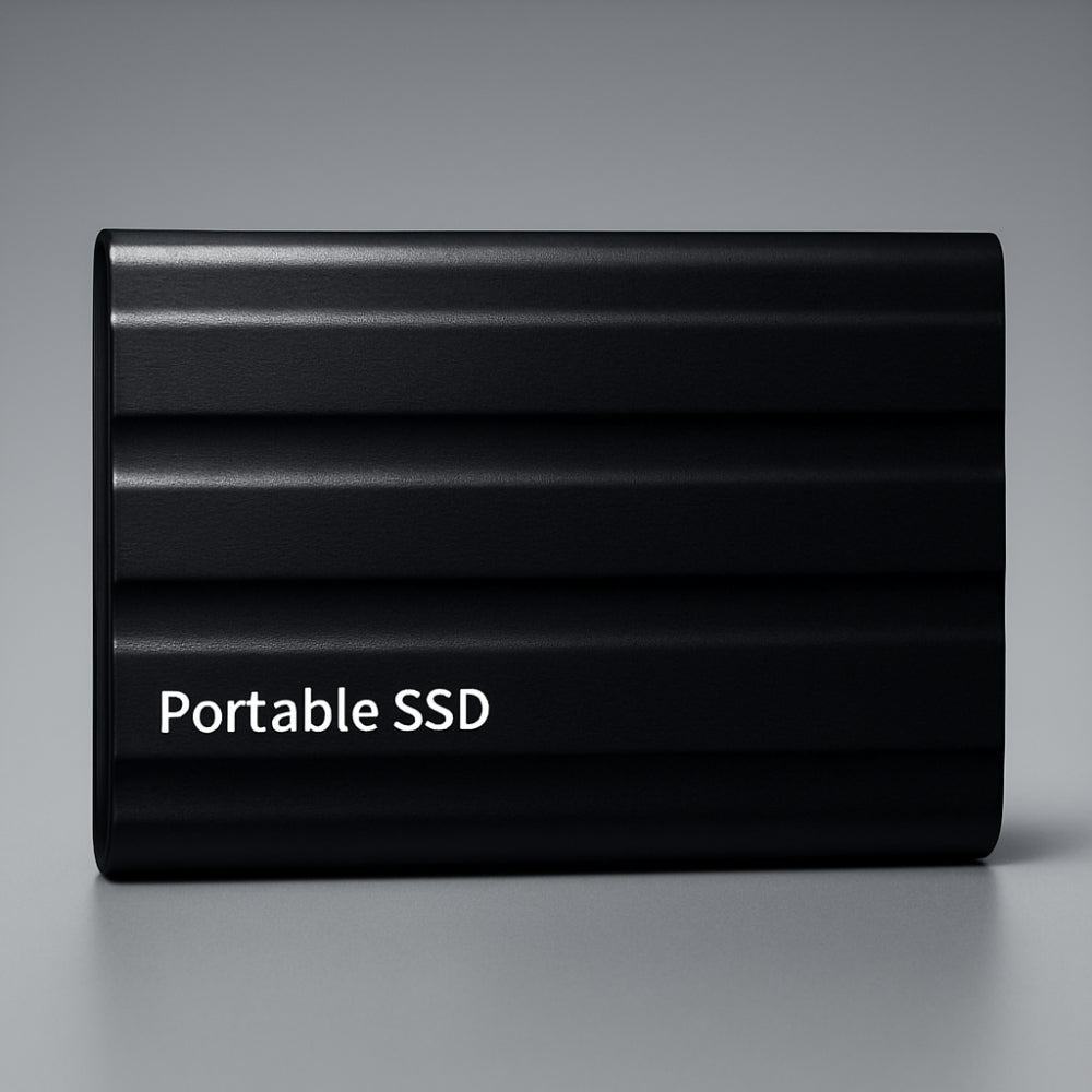 Unidad de almacenamiento SSD externa portátil con carcasa metálica compacta