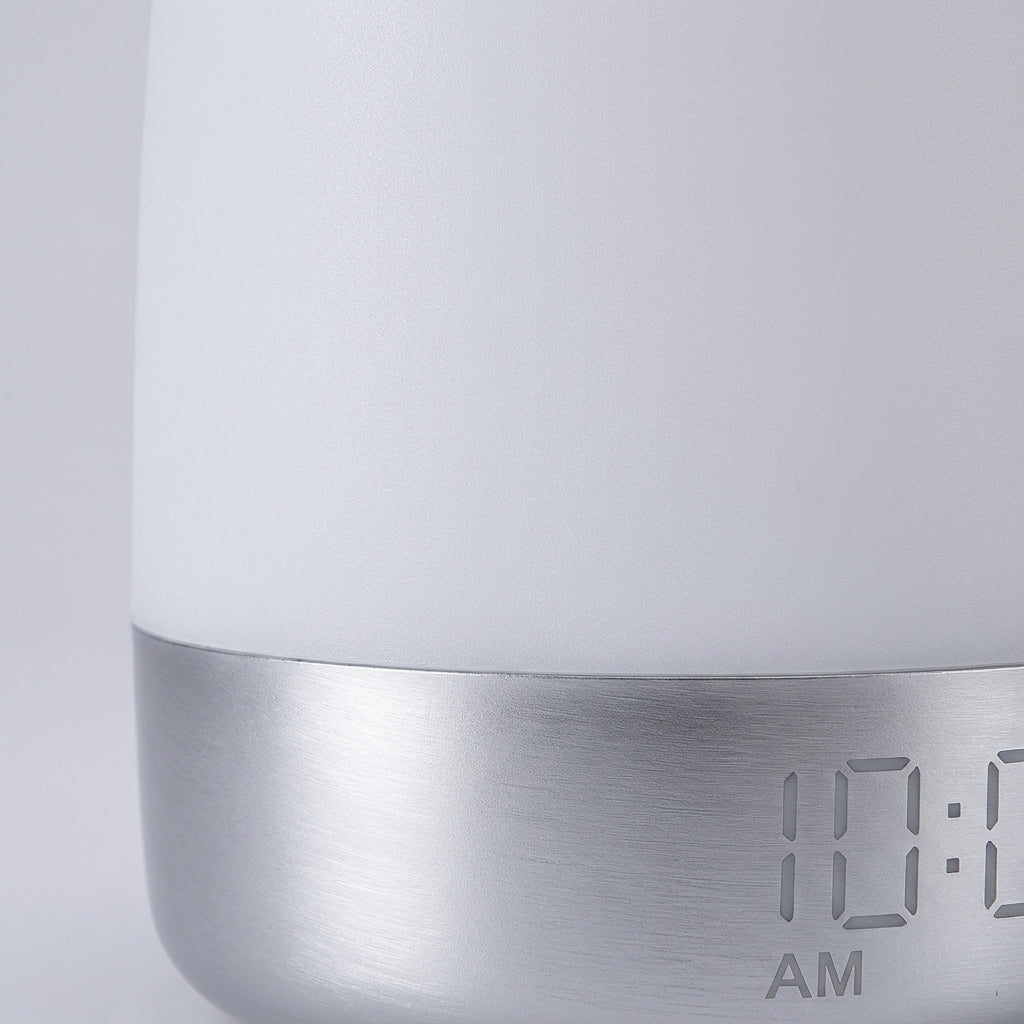 Reloj despertador digital recargable con simulación del amanecer y luz nocturna