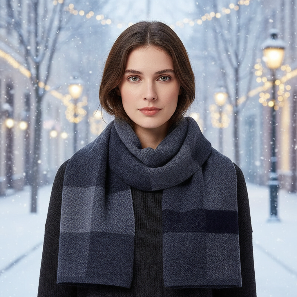Bufanda de invierno unisex aterciopelada, suave y cortavientos
