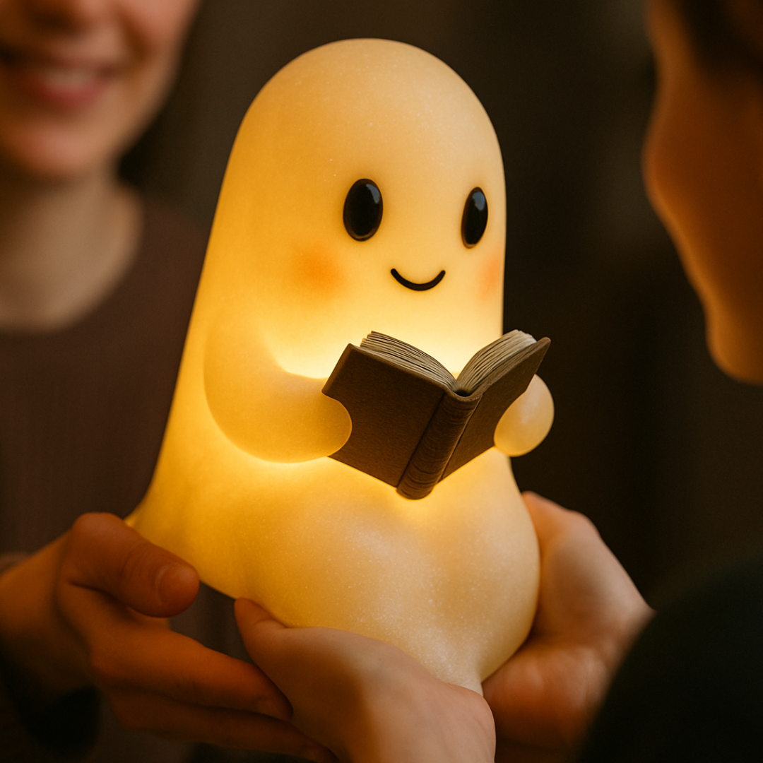 Lámpara de mesa y luz nocturna con forma de fantasma adorable