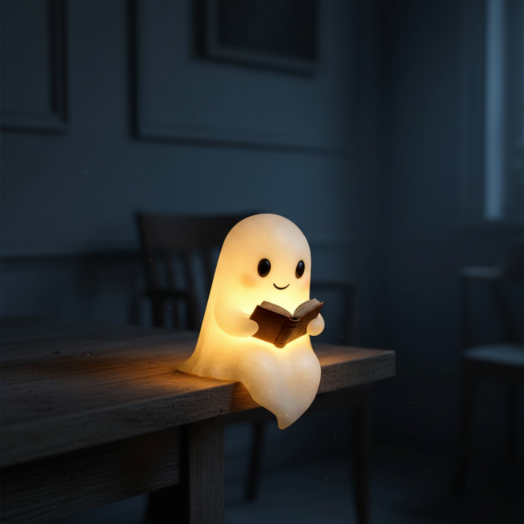 Lámpara de mesa y luz nocturna con forma de fantasma adorable