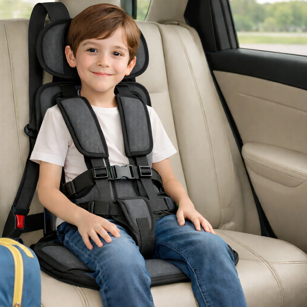 Portabebés plegable y ligero, acolchado, para niños, con arnés y para asiento de automóvil