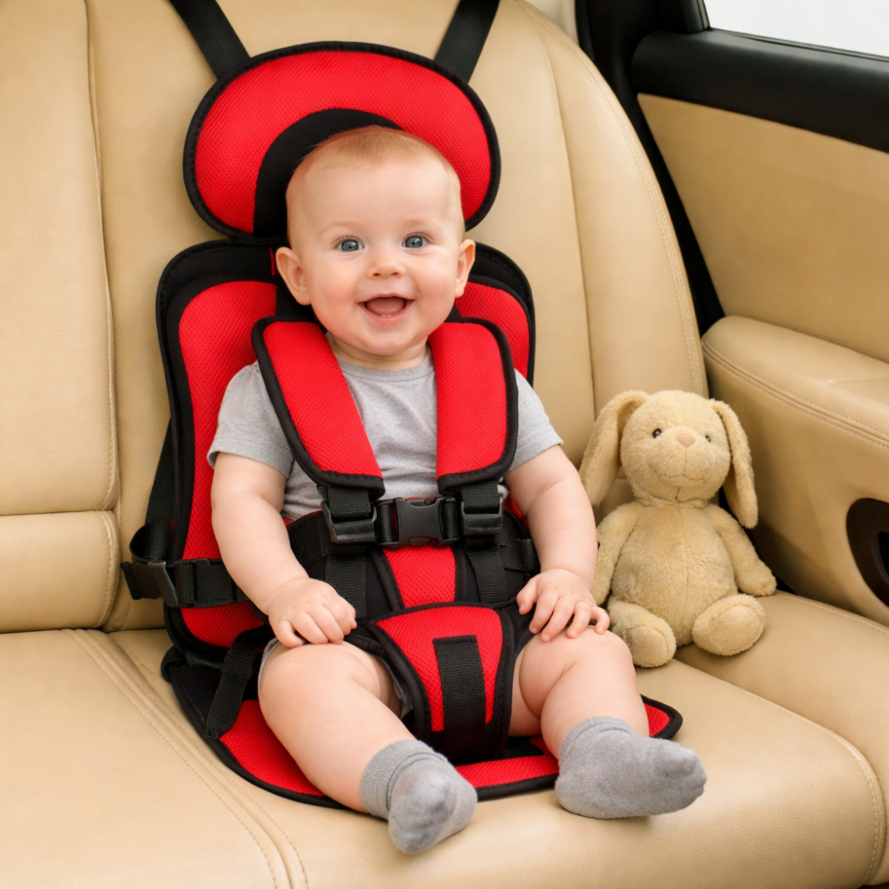 Portabebés plegable y ligero, acolchado, para niños, con arnés y para asiento de automóvil