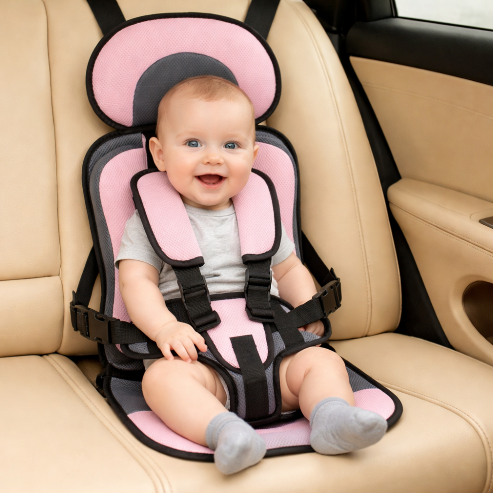 Portabebés plegable y ligero, acolchado, para niños, con arnés y para asiento de automóvil