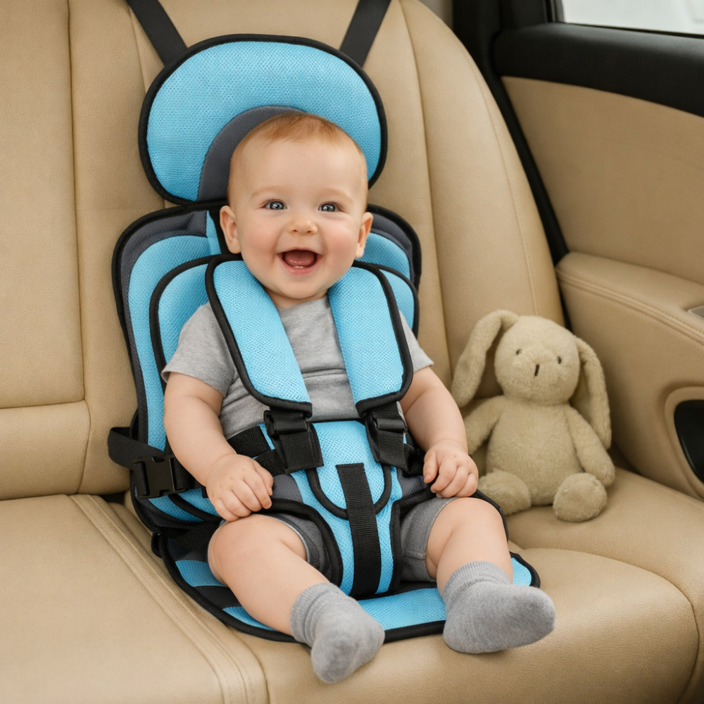 Portabebés plegable y ligero, acolchado, para niños, con arnés y para asiento de automóvil