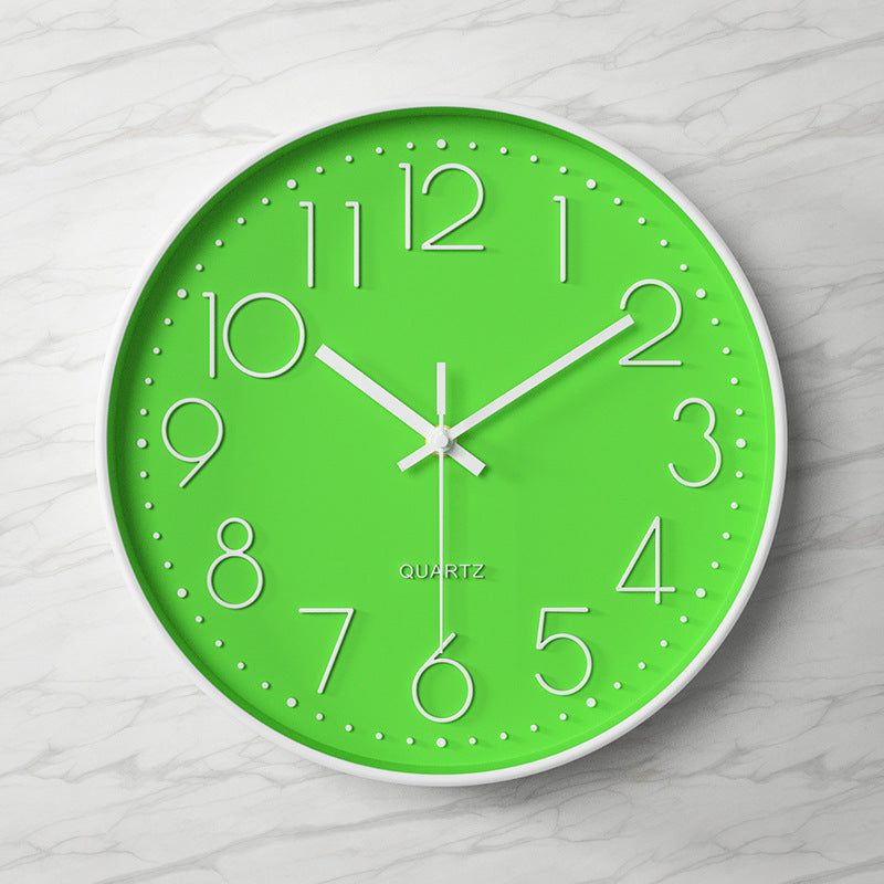 Reloj de pared grande y llamativo, con números de gran tamaño, sostenible y silencioso