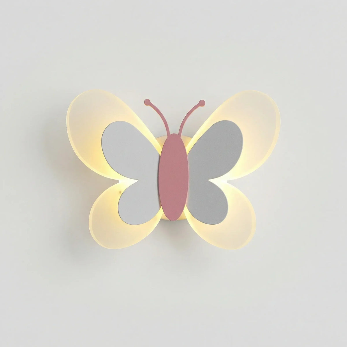 Lámpara de pared divertida con forma de mariposa, bajo consumo y luz cálida