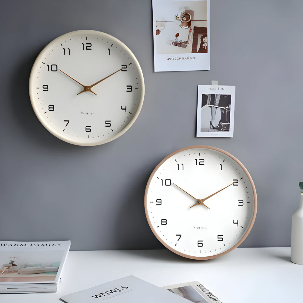 Reloj de pared redondo moderno, decorativo, silencioso y para el hogar